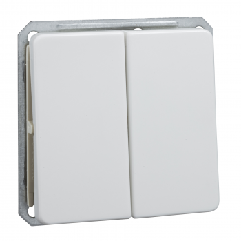 Elso Inbouw Basiselement Schakelaar Wissel Dubbel Kompleet 211664 Echtwit