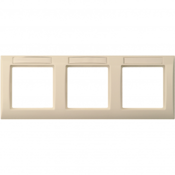 Elso Inbouw Joy Afdekraam Horizontaal 3-Voudig Opschrift Crème 264310