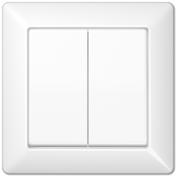 Jung As500 Afdekking Wipvlak Serie Dubbel Schakelaar As591-5WW Echt Wit