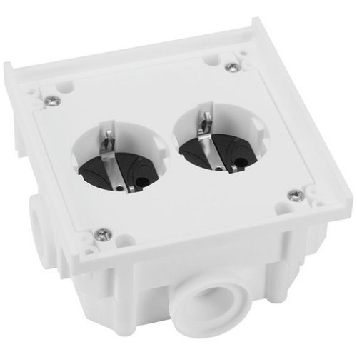 ABL Vloercontactdoos Onderbak 2 Voudig 2P+Ra Stortplaat 112