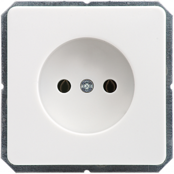 Elso Joy Wandcontactdoos Echt Wit Zonder Aarde 205804