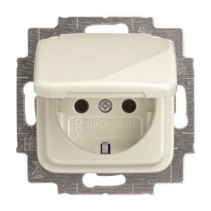 Busch/J Inbouw Wcd 1-V Ra Steekk.20Euk-212-503 Creme met Klapdeksel Si