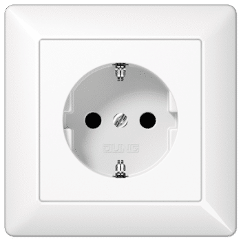 Jung AS500 wandcontactdoos RA 1V KV Wit AS1520NKIWW