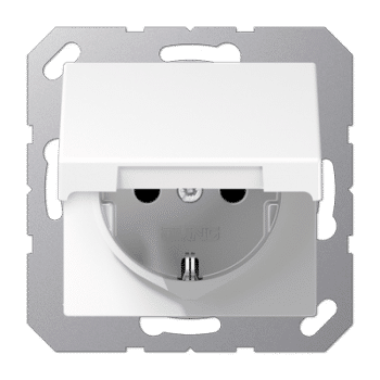 Jung As500 Basis Inbouw Wcd 1-Voudig Ra A1520NBFKL Klapdeksel Creme