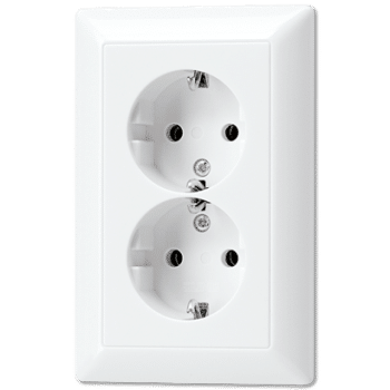 Jung As500 Basis Inbouw Wcd 2-Voudig Ra AS5015WW Plat Model Echt Wit