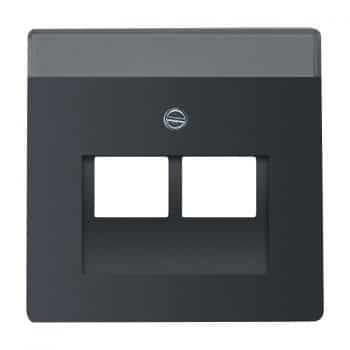 Busch/J Future Linear Centraalpl Datadoos 2Xrj45 Mat Zwart1803-02-885