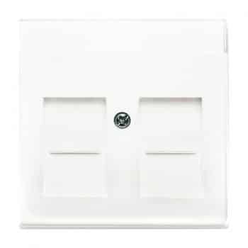 Busch-J Future Linear Centraalpl Datadoos 2Xrj45 Mat Wit 1800-884