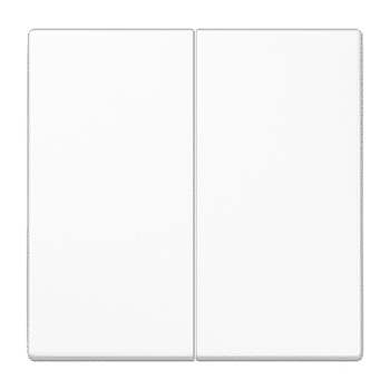 Jung Ls990 Afdek Wipvlak Serie Dubbele Schakelaar LS995WW Echt wit Gla