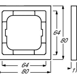 Busch-J Future Linear Afdekraam 1-V Glans Wit Ip20 1721-184K - Afbeelding 3