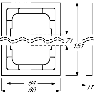 Busch-J Future Linear Afdekraam 2-V Glans Wit Ip20 1722-184K - Afbeelding 3