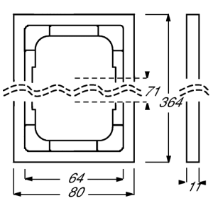 Busch-J Future Linear Afdekraam 5-V Glans Wit Ip20 1725-184K - Afbeelding 3