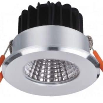 HP-Led LED Inbouw Spot Verdiept 9W 2700K 720L Gesschuurd Chroom Vast 83(70)x80mm