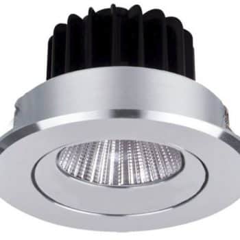 HP-Led LED Inbouw Spot Verdiept 9W 2700K 720L Geschuurd Chroom Verstelbaar 83(75)x53mm