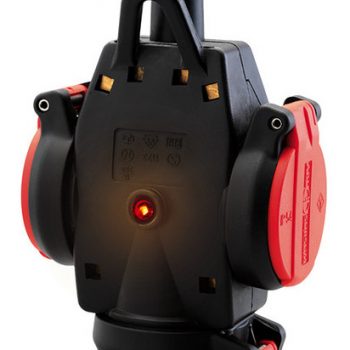 Abl Verloopstekker Verdeelstekker 3-Voudig Ra Rubber Rood/Zwart 1173543