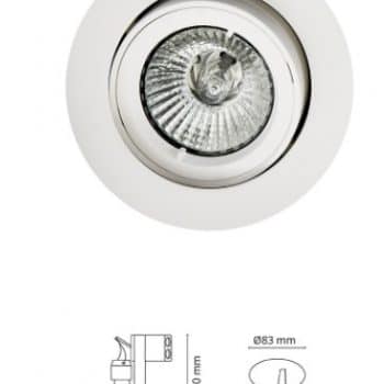 Sg. Uni Inb. Spot Jupiter 921910 Gu10 Mat Wit Gat 83Mm R94Mm H110