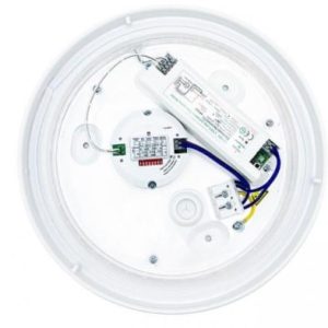 Inter- Plafondlamp Led met nood en sensor 18W 3000K IP44 360mm 1386L - Afbeelding 3
