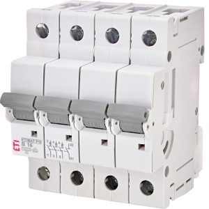 Eti Etimat10 Installatie Automaat 16A B-Kar 3-Fase 4-Module 3P+N 10Ka 400V