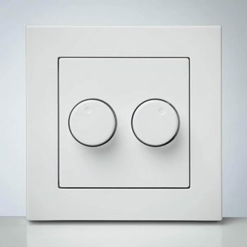 Ionled Dimmerknop DUO echt wit voor tweelichtsdimmer