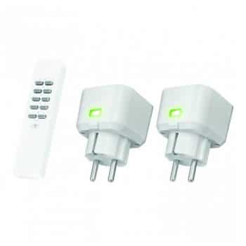 Klikaan Klikuit Set ACC2-250R 2 x Compacte Stopcontact Dimmer Inc Afst