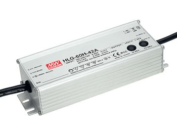 Meanwell Led Driver Dimbaar 24V 60W 171x62x37mm IP67 HLG-60H-24B 1-10V