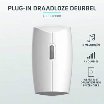 Klikaan Klikuit Zender Deurbel ACDB-8000C Draadloze plug in los