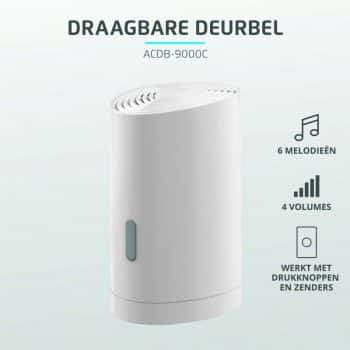 Klikaan Klikuit Extra Draadloze Deurbel Acdb-9000C Mobiel 2x AA