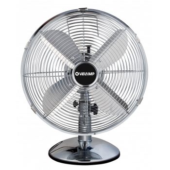 Staande Ventilator Chroom 45CM 3 Standen 50W 84-130cm Velamp