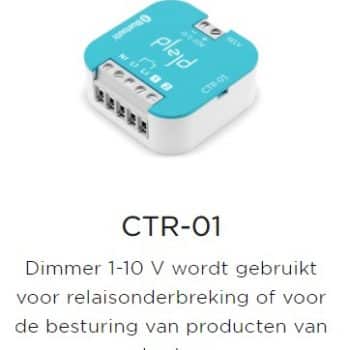 Plejd CTR-01 Dimmer 0-10V 16Amp voor 1-10V en Relais Schak Mesh Blueth