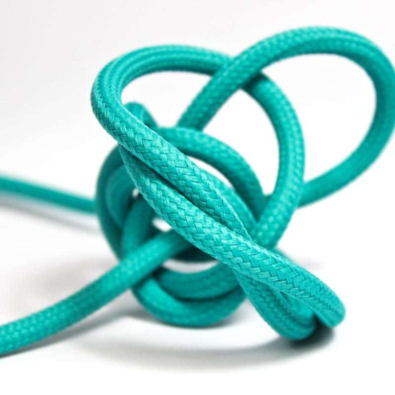 Vmvs TT-36 Omvlochten Stof 2X0.75MmTurquoise L=3meter