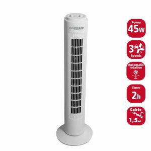 Velamp Tower Ventilator 45W 3-Stand met 2 uurs timer Roterend - Afbeelding 3