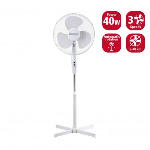 Staande Ventilator Wit 40CM 3 Standen hoogte 103cm -129cm Velamp - Afbeelding 3