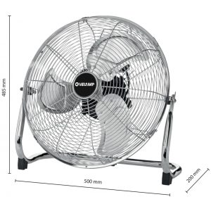 Grond Ventilator Chroom 50CM 3 Standen 75W Velamp - Afbeelding 3