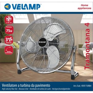 Grond Ventilator Chroom 50CM 3 Standen 75W Velamp - Afbeelding 8