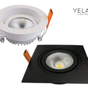 Yela- Thin Inb. Spot Led Slide Vierkant Zwart 7W Dim 700L 2700K 60Gr 95X45