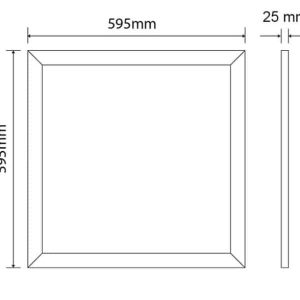 Tro- 173-005 Led Paneel 60x60 25W 150L/W  UGR>19 - Afbeelding 5
