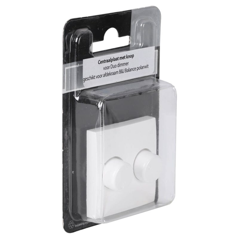 Ionled Dimmerknop Duo B&J Balance Afdek Echt Wit - Afbeelding 2