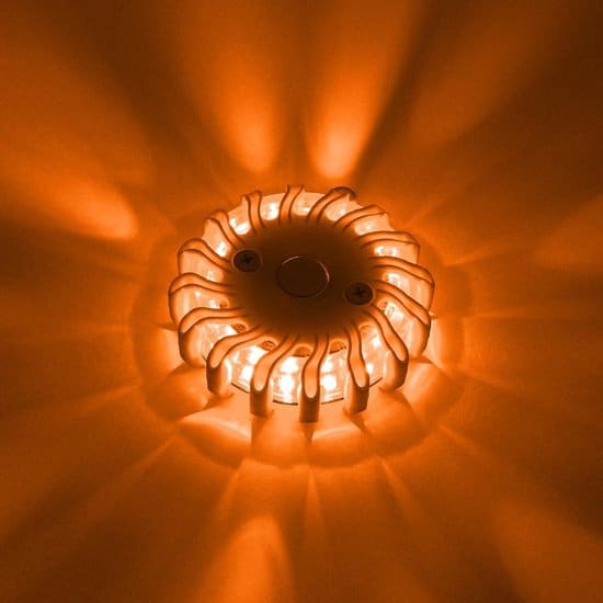 Bouw Veiligheidslicht Draadloze LED Zwaailamp Oranje op batterijen - 9 standen - Magnetisch & Waterdicht