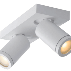Lucide Plafondspot TAYLOR 2xGU10 5W DTW IP44 Badkamer Wit 09930/10/31