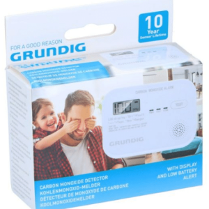 Grundig Koolmonoxide Melder Op Batterij 85DB 10,7x7,7x3,6cm 116gr