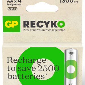 G.P Batterij Oplaadbaar Nimh R06 AA 1300Mah 1.2V Penlite Bls4 - Afbeelding 4