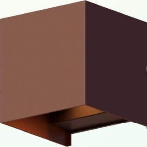 Calex Buiten Wandarmatuur Vierkant Roest (Bari) - Afbeelding 4