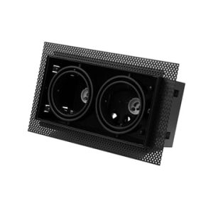 Tro- Uni Inb. Spot Vierkant Trimless Zwart 2x AR70 210x110x100 148-052 - Afbeelding 4