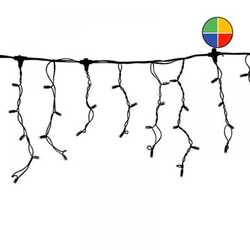 Tro- 007-010 Kerst PS230 Icicle Light 2x0.4m Zwart Wire RGBY