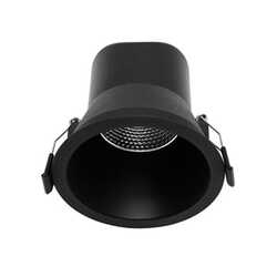 Tro- 136-191 Led Inb.spot Zwart Gatmaat 95(90)mm 9W 2700K Dim IP44