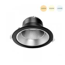 Tro- 136-198 Downlight Refl. Downlight ECO Zwart 232mm 28W Tri-W