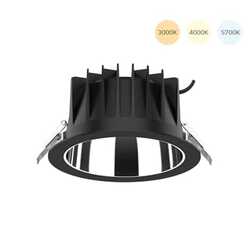 Tro- 136-458 Downlight Refl. Zwart 280mm 60Gr CCT 18-30W 3300Lm