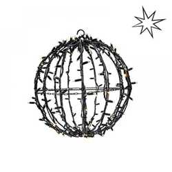 Tro- 571-020 3D Ball 50Cm Black Cable 3000K Ww & Twinkle 3000K Ww