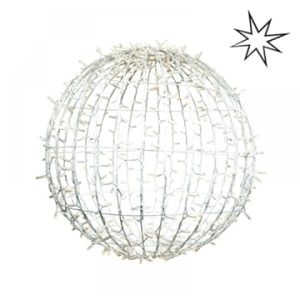 Tro- 571-026 Kerst 3D Ball 80cm Wit Draad 6500K CW & Flash 6500K CW
