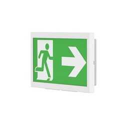 Tro- 600-019 Noodverlichting Led Exit Sign Wall Mount Wit AT Incl. Pic