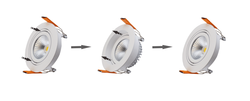 Yela- Led Inb Spot Slide Rond Zwart 7W Dtw 700L 60Gr 95x45 Ip44 - Afbeelding 2